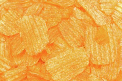 Detail of potato chips