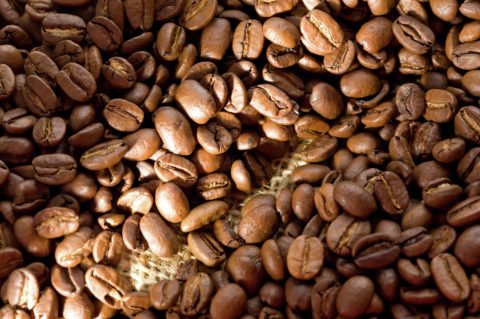 Detail of coffee beans