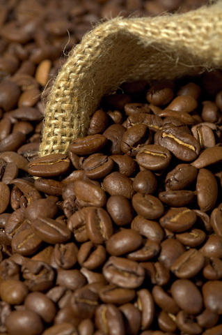 Roasted coffee beans