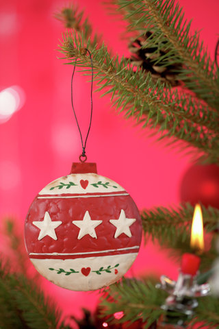 Christmas tree ball on Christmas tree