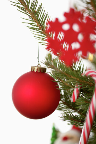 Christmas tree ball on Christmas tree