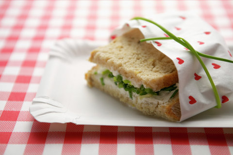A packed bread with chives