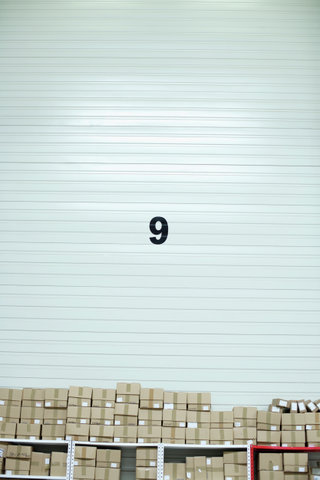 Inner wall of a warehouse