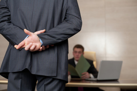 Two businessmen having a meeting