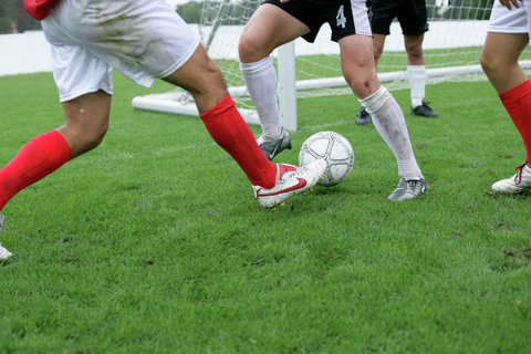 Soccer player in action