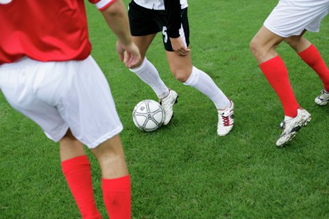Soccer player in action